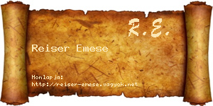 Reiser Emese névjegykártya
