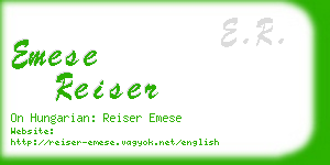 emese reiser business card